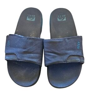 Reef Fanning Blue Slide Sandals Men Size 8